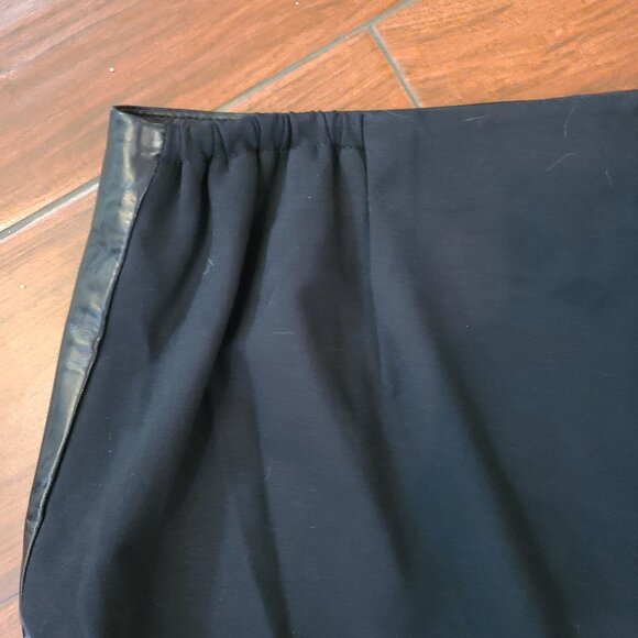 Talbots Woman‎ Pencil Skirt Black Lamb Skin Front Jersey Knit Back Size 16W NWOT - Picture 6 of 9